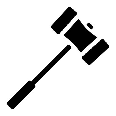 Silah ikonu, vektör illüstrasyonu. çekiç