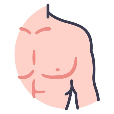 İnsan vücudu ikonu, vektör çizimi. omuz