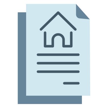 Bina ve inşaat mühendisliği ikonu, vektör çizimi. ev belgesi