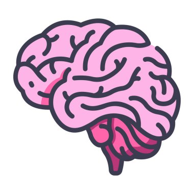 İnsan vücudu ikonu, vektör çizimi. beyin