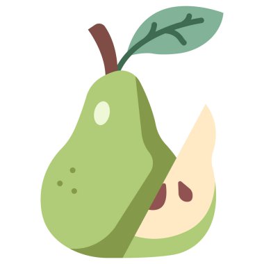 meyve ikonu. Vektör çizimi. armutlar