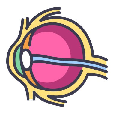 İnsan vücudu ikonu, vektör çizimi. göz