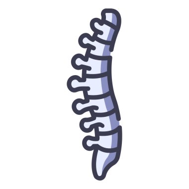 İnsan vücudu ikonu, vektör çizimi. Omurga