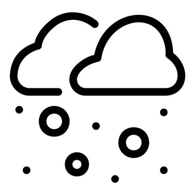 Kış mevsimi ve Noel konsepti. Vektör çizimi. Kar ve bulutlar