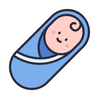 baby icon, vector illustration. newborn