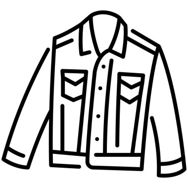 clothing and apparel icon, vector illustration. denim jacket