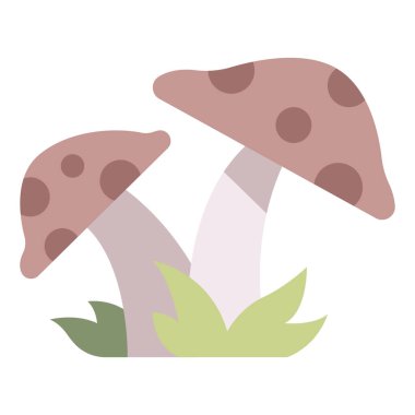 Bahçe ikonu, vektör illüstrasyonu. mantarlar