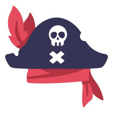 Korsan konsept ikonu, vektör illüstrasyonu. korsan şapkası