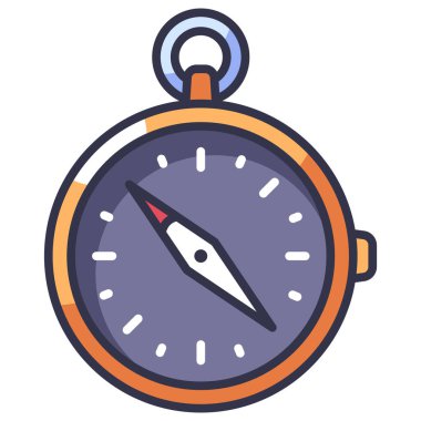 Korsan konsept ikonu, vektör illüstrasyonu. pusula