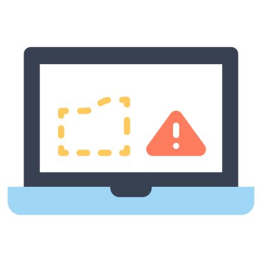 Siber suçlar ve koruma konsepti. Vektör simgesi. veri kaybı