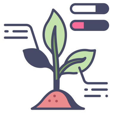 Teknolojinin geleceği konsepti. Vektör çizimi. akıllı çiftlik