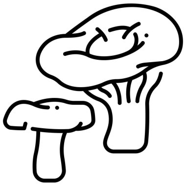 Sebze ikonu. Vektör çizimi. kırmızı çam mantarı