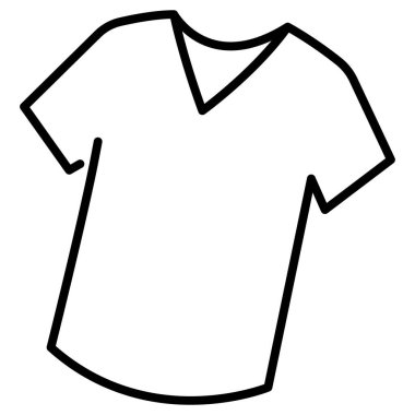 clothing and apparel icon, vector illustration. v neck t shirt