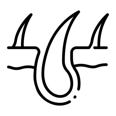 İnsan vücudu ikonu, vektör çizimi. cilt kılı