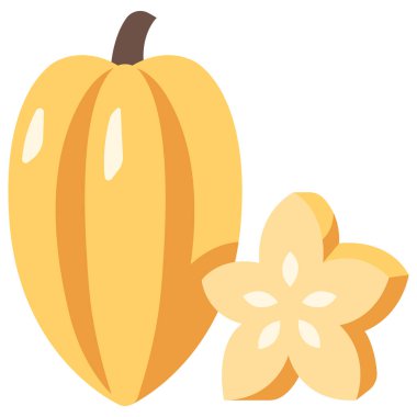 meyve ikonu. Vektör çizimi. yıldız meyvesi