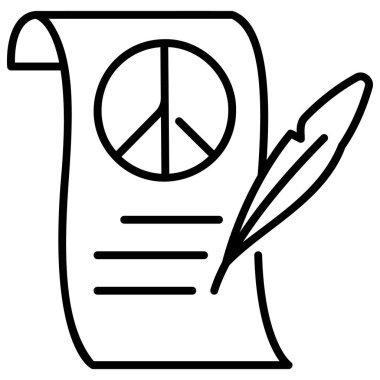 Barış kavramsal ikonu, vektör illüstrasyonu. barış anlaşması