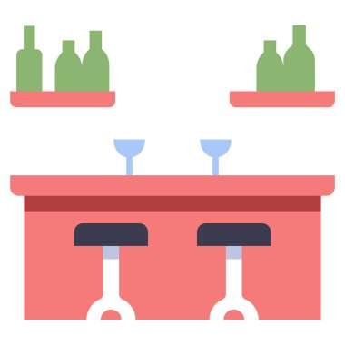 Kumar ikonu, vektör çizimi. bar tezgahı