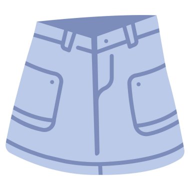 clothing and apparel icon, vector illustration. denim skirt