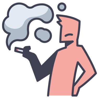 Kirlilik kavramsal ikonu, vektör illüstrasyonu. sigara