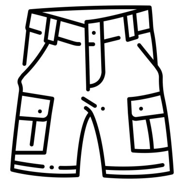 clothing and apparel icon, vector illustration. cargo shorts