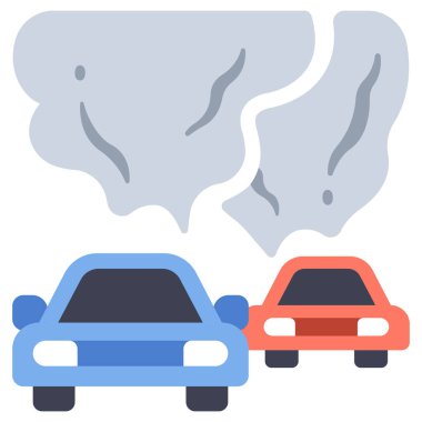 Kirlilik kavramsal ikonu, vektör illüstrasyonu. araç kirliliği