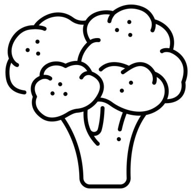 Sebze ikonu. Vektör çizimi. brokoli