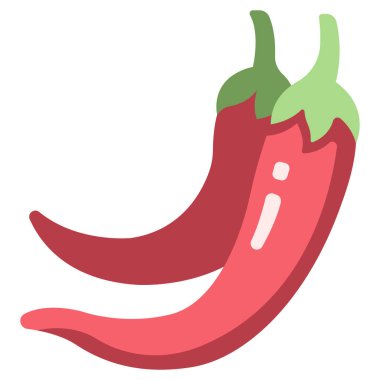 Sebze ikonu. Vektör çizimi. kırmızı biber