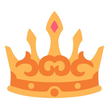 Ortaçağ ikonu, vektör illüstrasyonu. taç