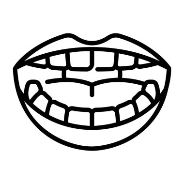 İnsan vücudu ikonu, vektör çizimi. dişler