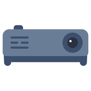 Ofis simgesi, vektör illüstrasyonu. Projektör