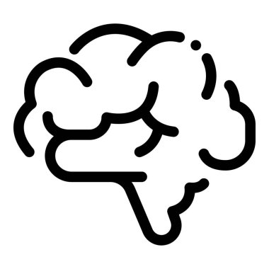 İlaç ve sağlık ikonu, vektör illüstrasyon. beyin