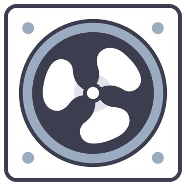 İç tasarım ikonu, vektör illüstrasyonu. fan