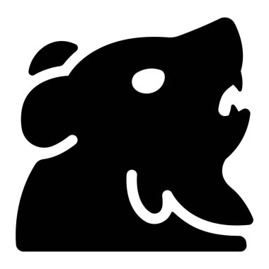 Oyun evet yetenek ikonu, vektör illüstrasyonu. canavar ayı.