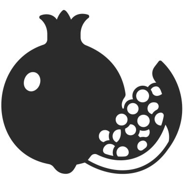 meyve ikonu. Vektör çizimi. Nar.