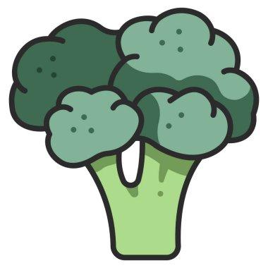 Sebze ikonu. Vektör çizimi. brokoli