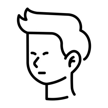 İnsan vücudu ikonu, vektör çizimi. baş erkek