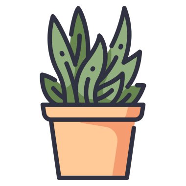 Ofis simgesi, vektör illüstrasyonu. bitki