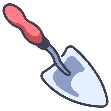 Bahçe ikonu, vektör illüstrasyonu. el küreği