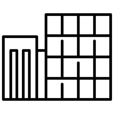 Ofis simgesi, vektör illüstrasyonu. ofis binası