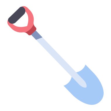 Bahçe ikonu, vektör illüstrasyonu. kazıcı kürek