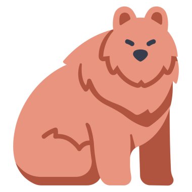 Japonya kavramsal ikonu, vektör illüstrasyonu. Ayı