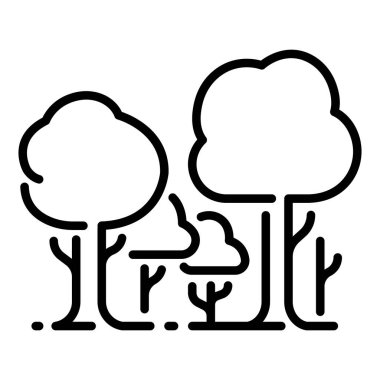 Güzel manzara, vektör çizimi. orman