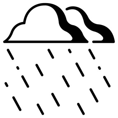 Sezon kavramsal ikonu, vektör illüstrasyonu. Yağmur mevsimi