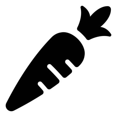 Oyun ui ögesi simgesi, vektör illüstrasyonu. Havuç.