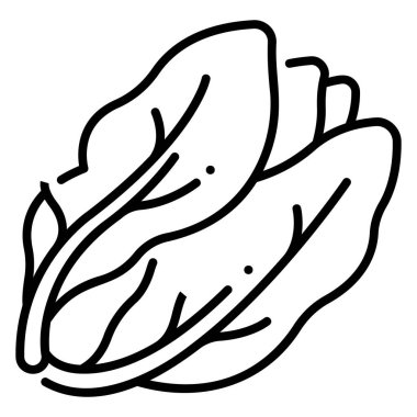 Sebze ikonu. Vektör çizimi. marul.