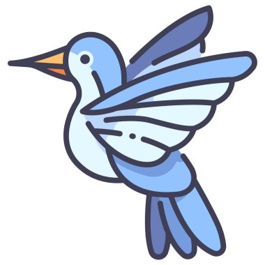 Bahçe ikonu, vektör illüstrasyonu. Sinekkuşu