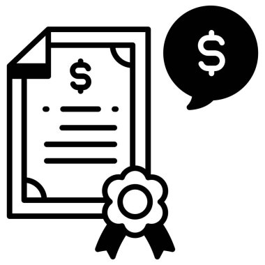 finansal düz vektör simgesi, yatırım konsepti, bağ