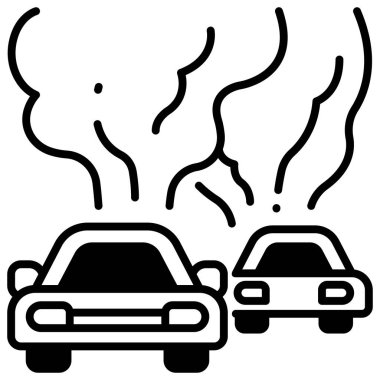 Kirlilik kavramsal ikonu, vektör illüstrasyonu. araç kirliliği