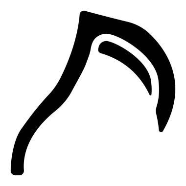 Silah ikonu, vektör illüstrasyonu. orak