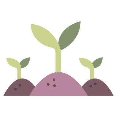 Bahçe ikonu, vektör illüstrasyonu. bitkiler